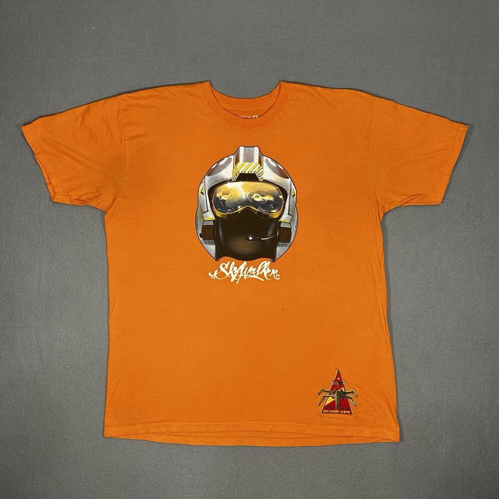 Star Wars Skywalker Red Leader X-Wing Jedi Orange Graphic T-Shirt Men’s XL